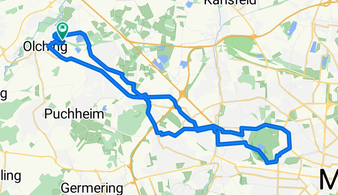 Olching - Gröbenzell - Lochhausen - Schloss Nymphenburg - Lochhausen - Gröbenzell - Olching