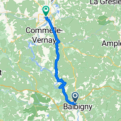 De D1082, Balbigny à 61 Rue Charles de Gaulle, Roanne