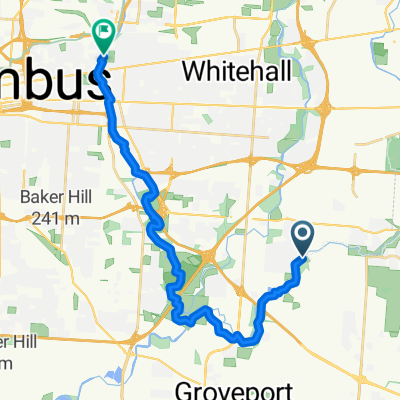 Route to 430 N Nelson Rd, Columbus