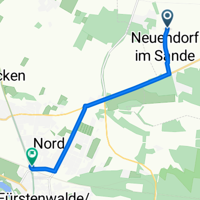 Alte Dorfstraße 55, Steinhöfel nach Am Nordstern 1, Fürstenwalde
