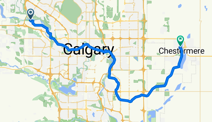 Bowness Park to City of Chestermere City Hall