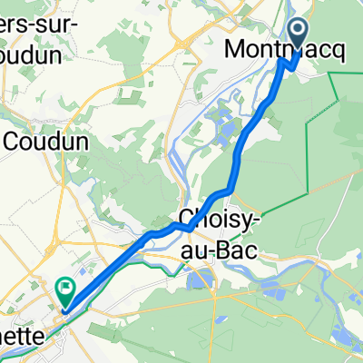 De 4–6 Rue de la Croix Noire, Montmacq à Avenue Raymond Poincaré, Compiègne