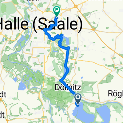 Wallendorfer Straße, Schkopau nach Sonneberger Straße 22, Halle (Saale)