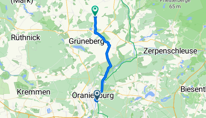 Lehnitzstraße 112, Oranienburg nach Häsener Weg, Zehdenick