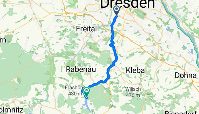 Dresden nach Talsperre Malter