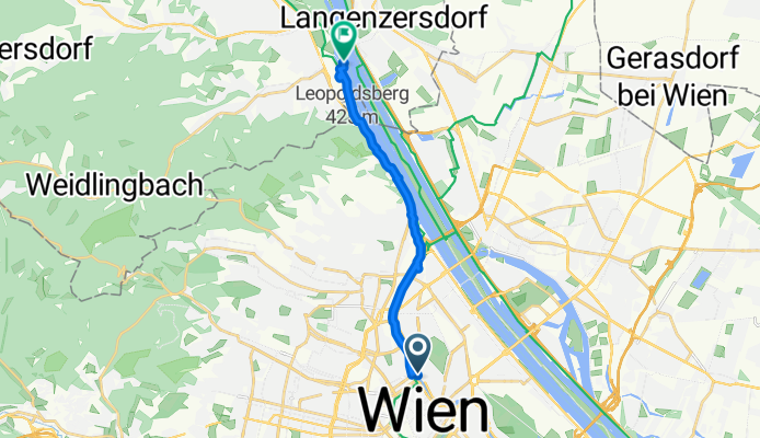 Route from Obere Donaustraße 41–45b/3, Vienna