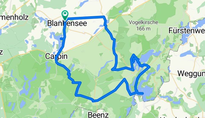 Am Bahnhof 5, Blankensee nach Lindenstraße 1, Blankensee