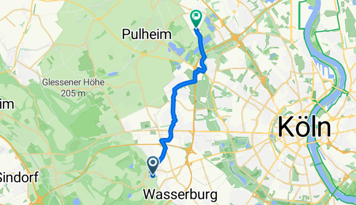 Keimesstraße 2–6, Frechen nach Pohlhofstraße 3, Köln