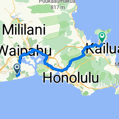 91-1007 Waiʻilikahi St, Ewa Beach to 533 Ilimano St, Kailua