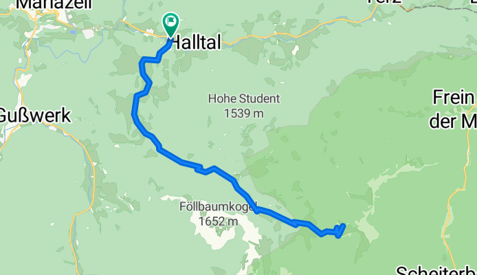 Halltal/Mooshuben - Schöneben - Dürrieglalm