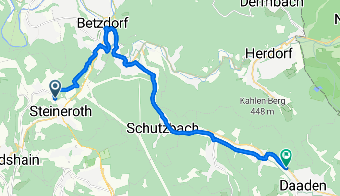 Route nach Betzdorfer Straße 77, Daaden