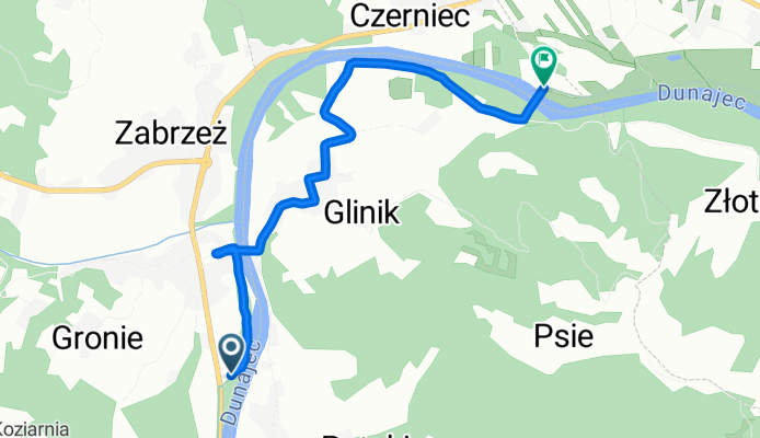 Droga Wojewódzka 969 194, Zabrzeż do Łącko
