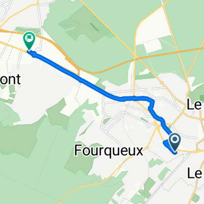 12 Allée des Primevères, Saint-Germain-en-Laye to 80 D113, Chambourcy