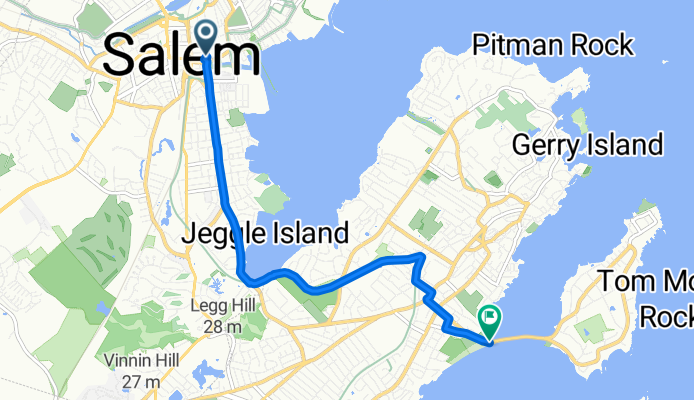 45 Lafayette St, Salem to 181–197 Ocean Ave, Marblehead
