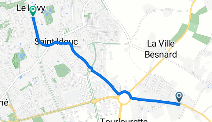 De 45 Rue de la Fontaine aux Pèlerins, Saint-Malo à 5bis Avenue du Lévy, Saint-Malo