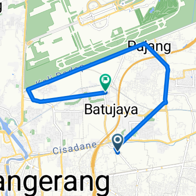 Jalan KH. Agus Salim 14, Kecamatan Tangerang to Jalan Pembangunan I 38, Kecamatan Batuceper