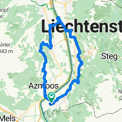 Balzers - Vaduz - Buchs - Sevelen - Oberschan -Trübbach - Balzers