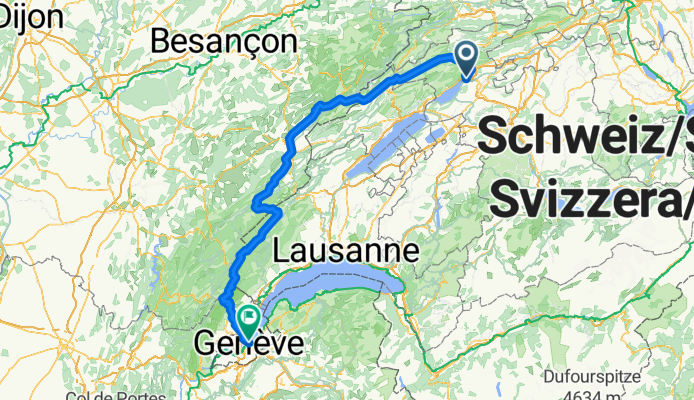 In 2 Tage von Biel nach Genf durch den Jura