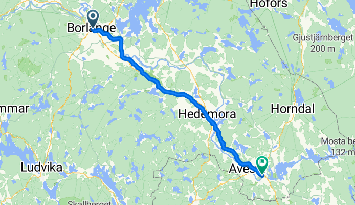 Sveagatan 1, Borlänge to Brunnbäcks Stugby 1–5, Folkärna