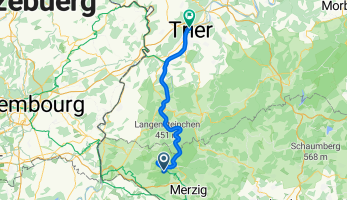 2. Etappe Herbergstraße 1–2, Mettlach nach An der Jugendherberge 4, Trier