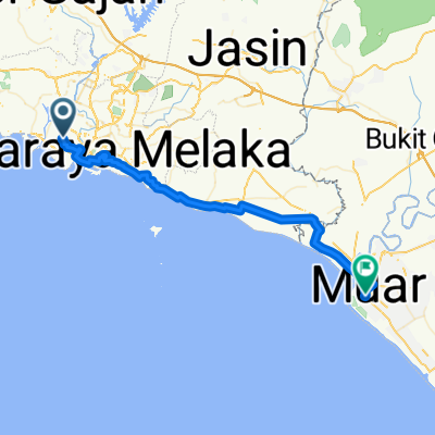 Jalan LP 12 32, Melaka to Jalan Abdul Rahman 21, Muar