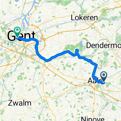 aalst gent langs wetteren/schelde/gijzegem