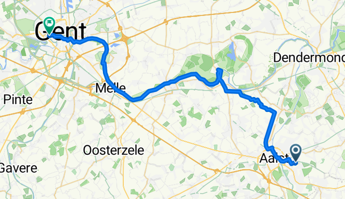 aalst gent langs wetteren/schelde/gijzegem