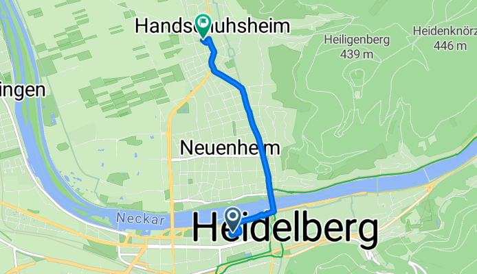 Voßstraße 4, Heidelberg nach Hans-Thoma-Straße 18, Heidelberg