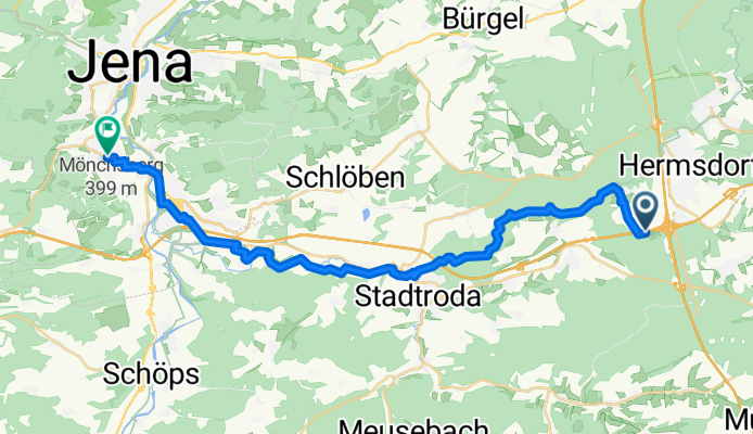 A4, Schleifreisen nach Max-Steenbeck-Straße 24, Jena