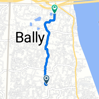 Narendranath Mukherjee Road 1, Howrah to 8/B/2, Howrah