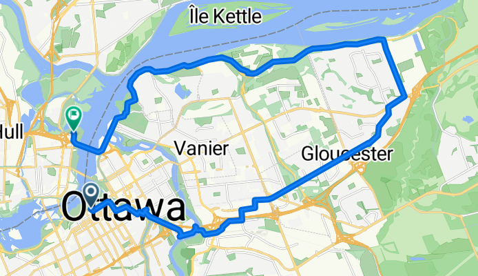 De 30 Bank St, Ottawa à Sent des Voyageurs, Gatineau