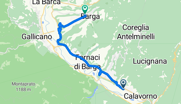 Percorso da Via Jacopo da Ghivizzano 38, Piano di Coreglia