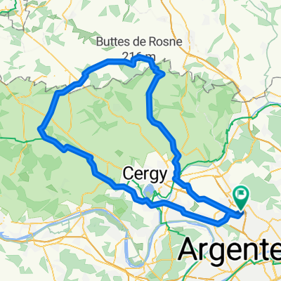 De Rue Grangeret de la Grange 25, Le Plessis-Bouchard à Rue Grangeret de la Grange 25, Le Plessis-Bouchard