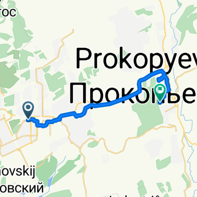 От проспект Гагарина 45, Прокопьевск до улица Сергея Лазо 67, Прокопьевск