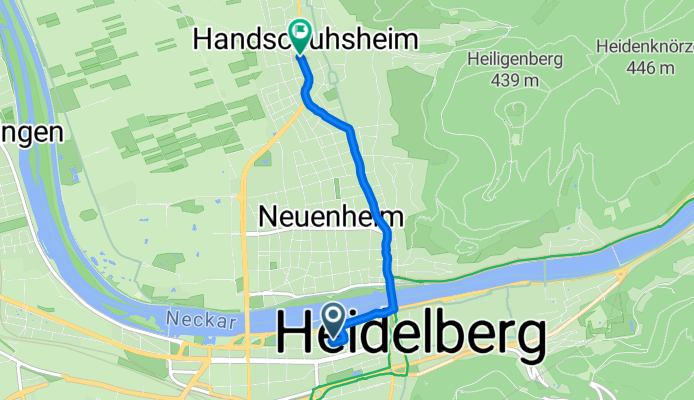 Voßstraße 4, Heidelberg nach Dossenheimer Landstraße 57, Heidelberg