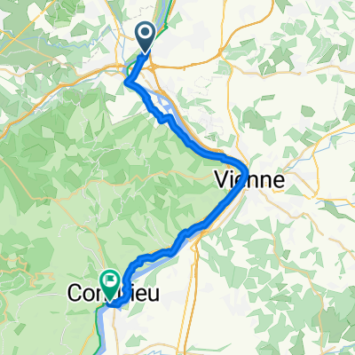 27 Rue du 27 Juillet 1944, Ternay to Promenade de la Décize, Condrieu
