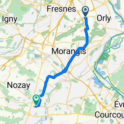 De Avenue du Maréchal Devaux 3, Paray-Vieille-Poste à Chemin des Processions 18, Montlhéry