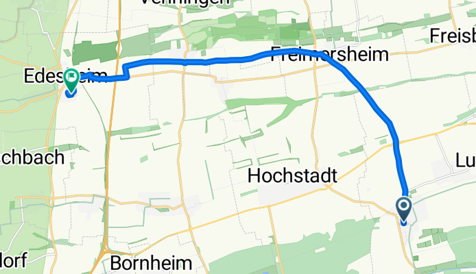 Hauptstraße 28, Zeiskam nach In den Elfmorgen, Edesheim