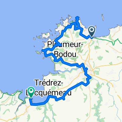 De D6, Perros-Guirec à 6 Rue de Poul Guioch, Plestin-les-Grèves