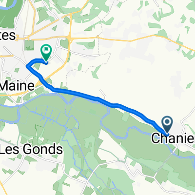 De 1 Rue de la Touche, Chaniers à Rue des Grandes Bauches, Saintes
