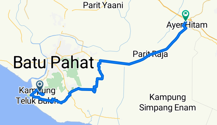 Jalan Lombong 24, Senggarang to Jalan Mawar 121, Ayer Hitam