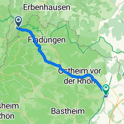 Angerweg 15, Frankenheim/Rhön nach Jakobsgasse 2, Mellrichstadt