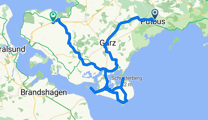 Putbus - Zudar - Rambin 65,5 km