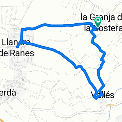 De Calle de la Pau, 1, La Granja de la Costera a Calle de la Pau, 1, La Granja de la Costera