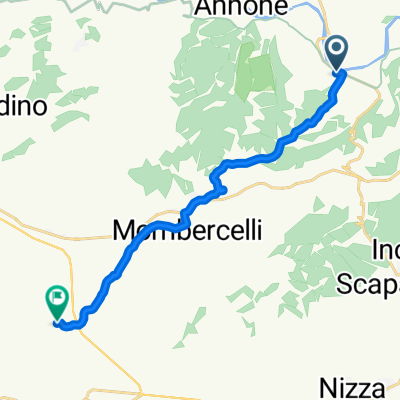 Via Serenella 5–9, Rocchetta Tanaro nach Via Giuseppe Mazzini 83, Agliano Terme