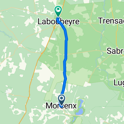 De 7 Place Aristide Briand, Morcenx à 217 Impasse Michel Dubes, Labouheyre