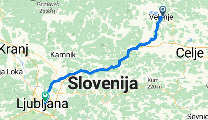 Velenje - Trojane - Ljubljana