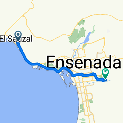 De Calle Crisantemo, El Sauzal de Rodríguez a Calle Zafiro 3486, Ensenada