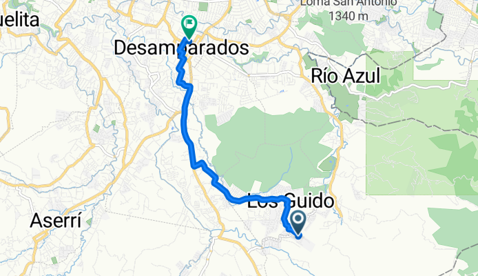 De Unnamed Road, Los Guido a Interlínea Desamparados - Moravia