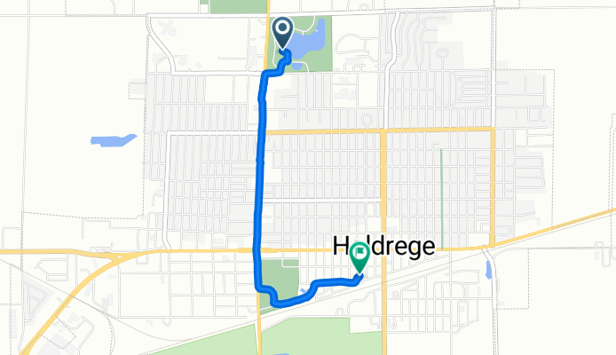 Route to 201 West Ave, Holdrege